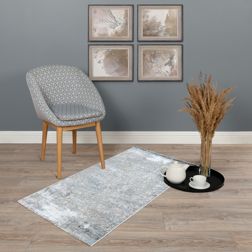 Ковер ADARA 0.8*1.5 дизайн T1873LL GREY/GREY, крупный план