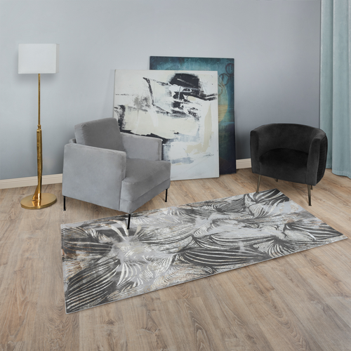 Ковер AGNIA 1*2 дизайн A4836A ANTRASIT C./MUSTARD, крупный план