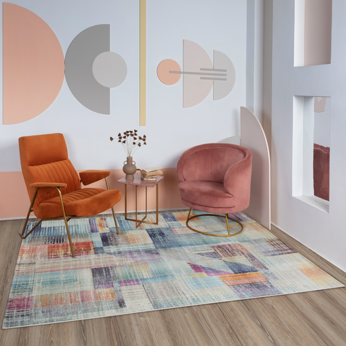 Ковер MAVRIKA 1.6*2.3 дизайн 9311A NAVY/TILE, фотография