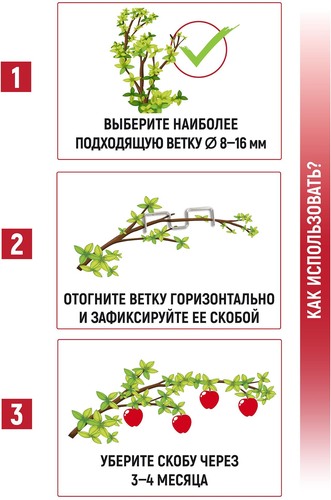 Веткодержатель GARDEN SHOW M-образная 10 шт, детальное фото