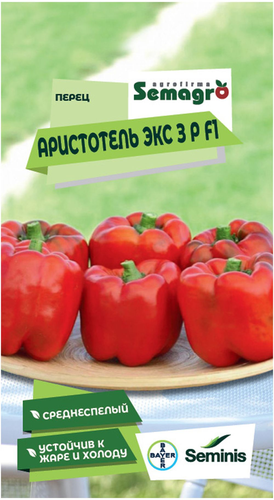 Семена перца SEMINIS АРИСТОТЕЛЬ ЭКС 3 Р F1, картинка