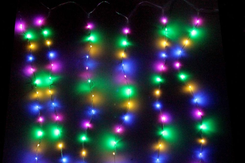 Гирлянда универсальная занавес SH LIGHTS 400 LED многоцветный 1,5 м, картинка