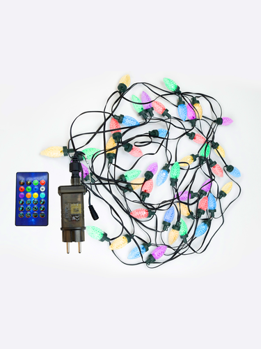 Гирлянда внутренняя Шишки SH LIGHTS 50 LED многоцветный 12 м, вид