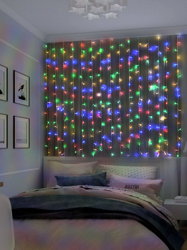 Гирлянда внутренняя занавес SH LIGHTS 240 LED многоцветный 2 м, вид