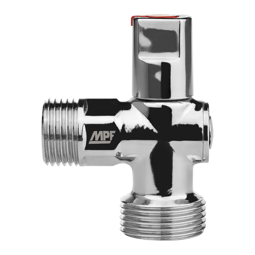 Кран шаровой угловой MPF D 1/2"х3/4" латунь хром, фотография