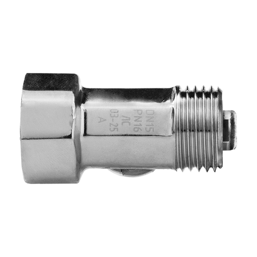 Кран шаровой MPF D 1/2" внутренняя и наружная резьба латунь хром, картинка
