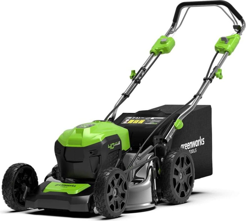 Газонокосилка аккумуляторная GREENWORKS 40В 46см 4Ач, с акб и з/у, GD40LM46SP, картинка