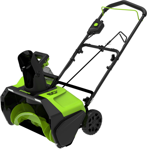 Снегоуборщик аккумуляторный GREENWORKS GD60STK4 2602407UB 60В 51 см с АКБ 4Ач и ЗУ, изображение