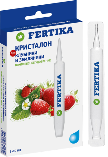 Удобрение минеральное FERTIKA Кристалон для клубники и земляники 50 мл, фотография