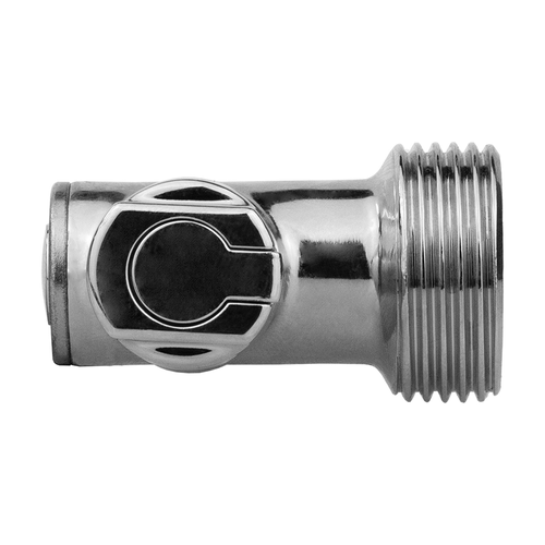 Кран шаровой угловой MPF D 1/2"х3/4" наружная резьба латунь хром, картинка