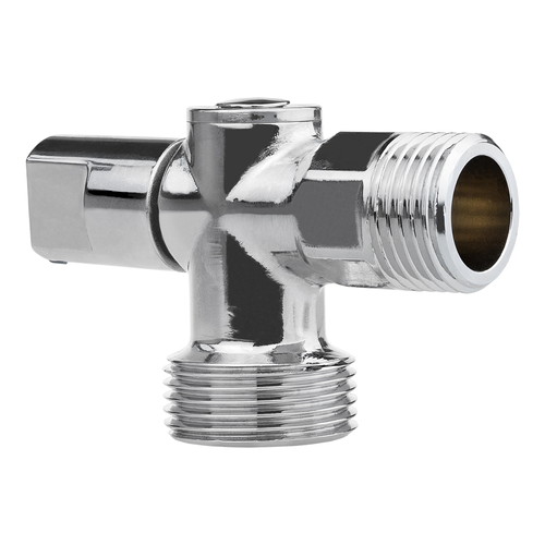 Кран шаровой угловой MPF D 1/2"х3/4" наружная резьба латунь хром, фото