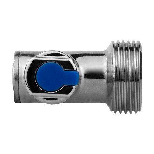 Кран шаровой угловой MPF D 1/2"х3/4" наружная резьба латунь хром, фото