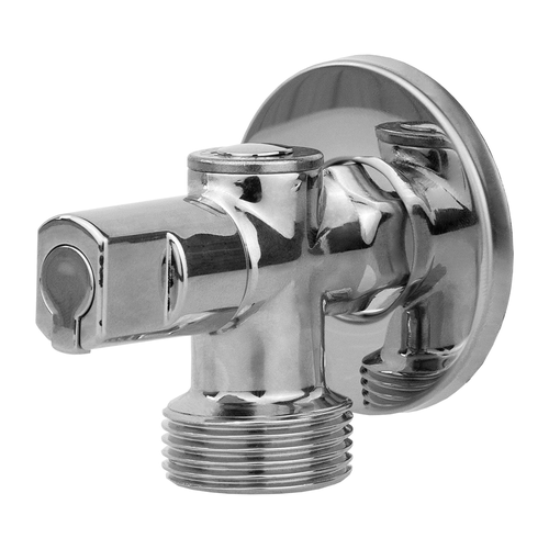 Кран шаровой угловой MPF D 1/2"х3/4" наружная резьба латунь хром, вид