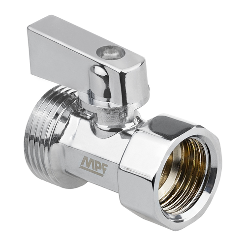 Кран шаровой MPF D 1/2" х 3/4"латунь хром, картинка