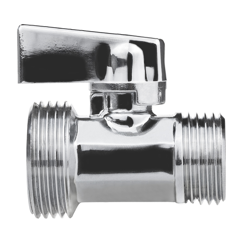 Кран шаровой MPF D 1/2" х 3/4" латунь хром, картинка