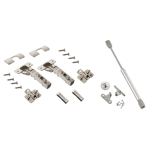 Комп. петель Lemax prof PRO MAX, угол откр. 110° с доводчиком, 2 шт.+газлифт 80N, 1 шт., вид
