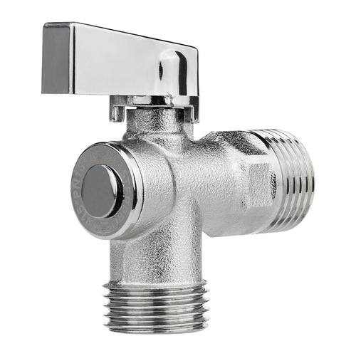 Кран шаровой угловой  MasterProf D 1/2"латунь никель, картинка
