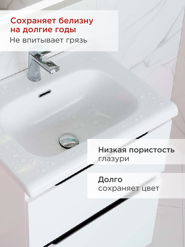 Раковина накладная 60 см Nabegataki Tokito, крупный план