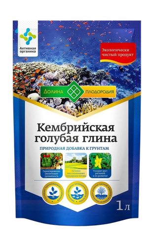 Глина кембрийская голубая 1л, крупный план