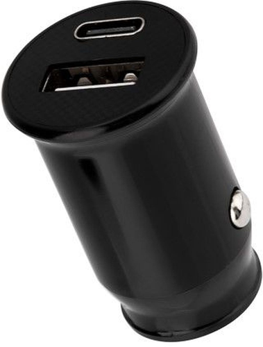 Автозарядка в прикуриватель REXANT АЗУ USB-A+USB-C 2.4 A черная, изображение