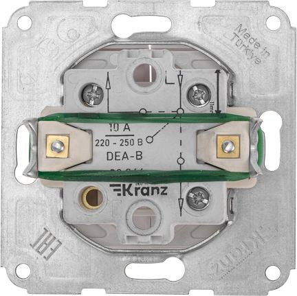 Выключатель 2-клавишный Kranz DEA KR-78-0209 белый, изображение