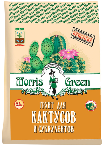 Грунт для кактусов Morris Green 2,5 л, крупный план