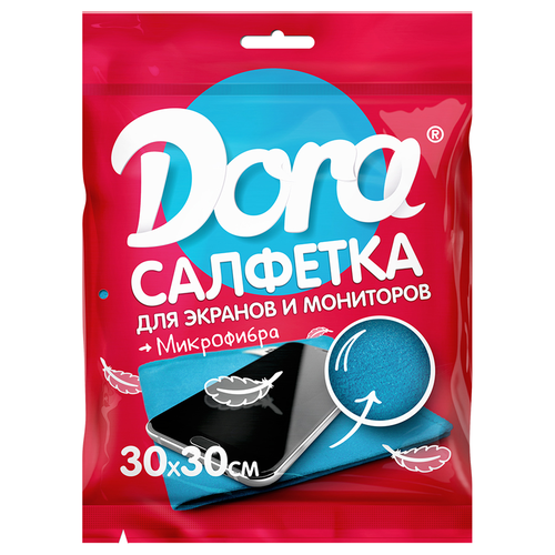Салфетка Dora для экранов и мониторов из микрофибры, 1 шт, детальное фото