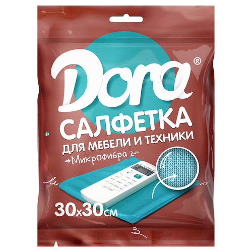 Салфетка Dora для мебели и бытовой техники из микрофибры, 1 шт, вид