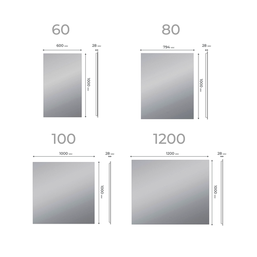 Зеркало для ванной комнаты  с LED подсветкой Клайн Comfort 120 с подогревом, фото