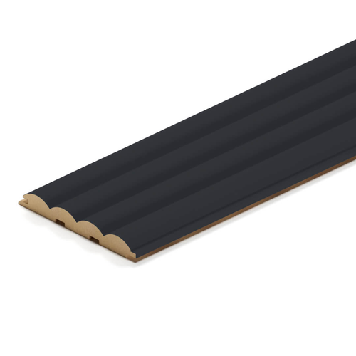 Панель Стеновая Реечная МДФ Stella Wave De Luxe Black Lead 2700x119x16 мм, изображение