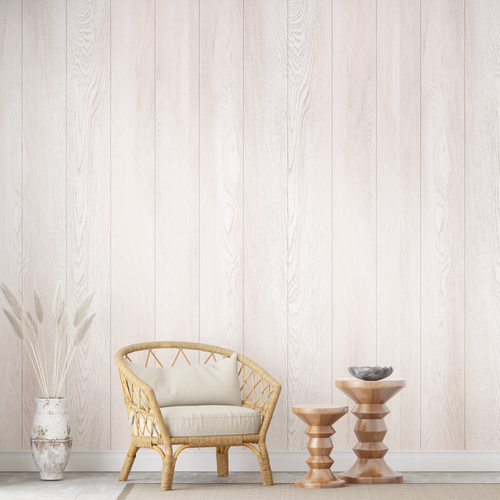 Панель МДФ Classic Stella Light 2700х200х6 мм Ясень Айвори, крупный план