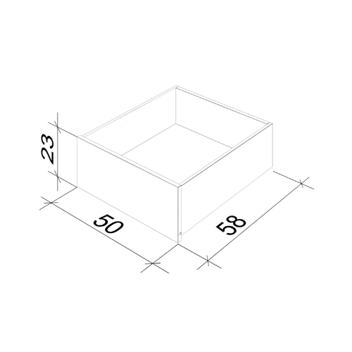 Ящик Феликс для шкафа 50x58х23 см, дуб альпийский, вид