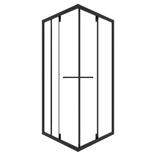 Душевой угол Calipso 90x90x195см, профиль чёрный, 6мм, вид