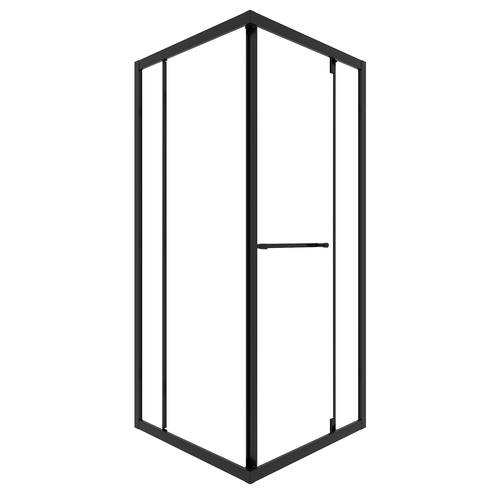 Душевой угол Calipso 90x90x195см, профиль чёрный, 6мм, фото