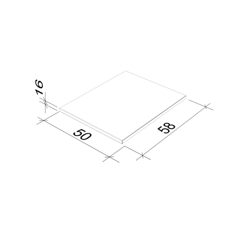 Полка Феликс для шкафа 50x58х16 см, белый, фотография
