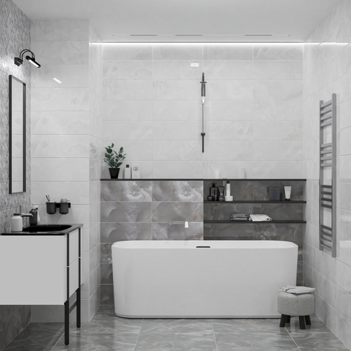 Плитка Напольная Azori Lux серый 42Х42 см 1,23 м², картинка