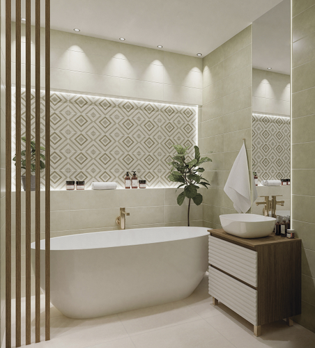 Плитка Настенная Azori Castle Marfil бежевый 20,1Х50,5 см 1,62 м², крупный план