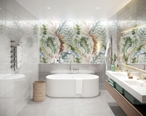 Плитка Настенная Global Tile Infinium cерый 30X60 см 1,62 м², крупный план