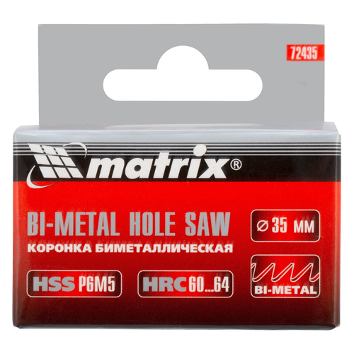 Коронка для металла Matrix BIMETAL 72435 35 мм, вид