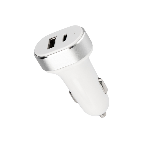 Автомобильное зарядное устройство REXANT АЗУ 3,1 А USB-A+USB-C белое, вид