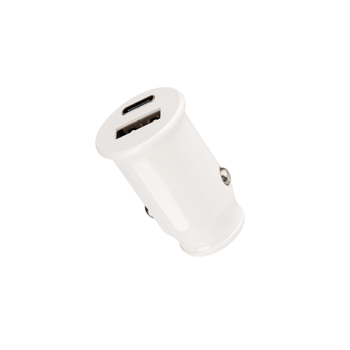 Автомобильное зарядное устройство REXANT АЗУ 2,4 А USB-A+USB-C белое, детальное фото