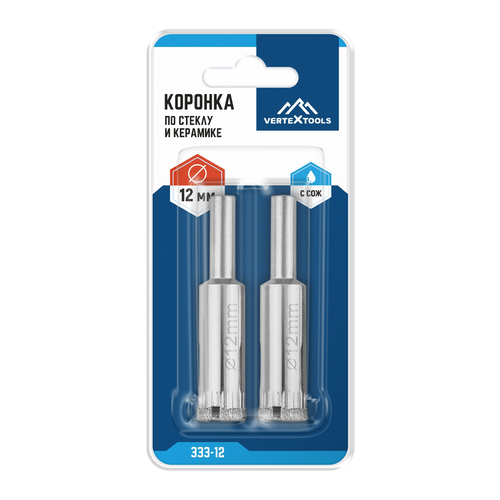 коронка по стеклу  vertextools  12мм, крупный план