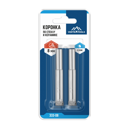 коронка по стеклу  8мм, крупный план
