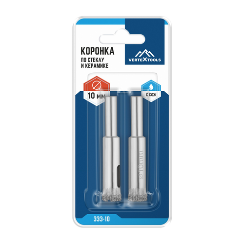 коронка по стеклу  vertextools  10мм, фото