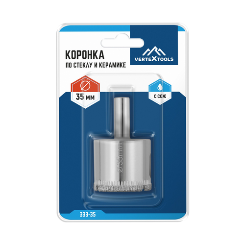 коронка по стеклу  vertextools  35мм, фотография