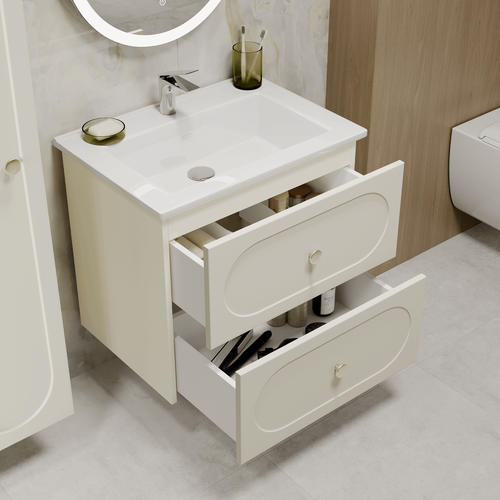 Тумба подвесная Рюген 65.2Y белый (Оскар) (раковина к тумбе арт. 862405), вид