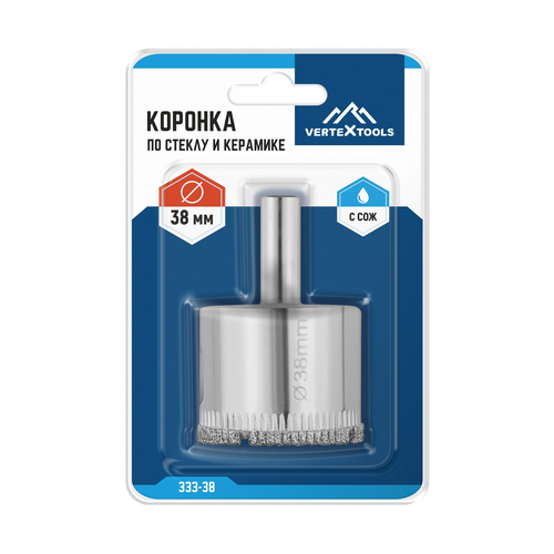 коронка по стеклу  vertextools  38мм, фото