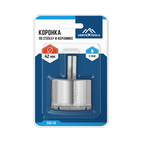 коронка по стеклу  vertextools  42мм, фотография