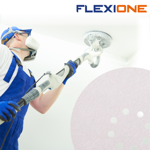 Шлифовальный диск FLEXIONE Velcro 8 отверстий P240 S 225 мм 5 шт, детальное фото