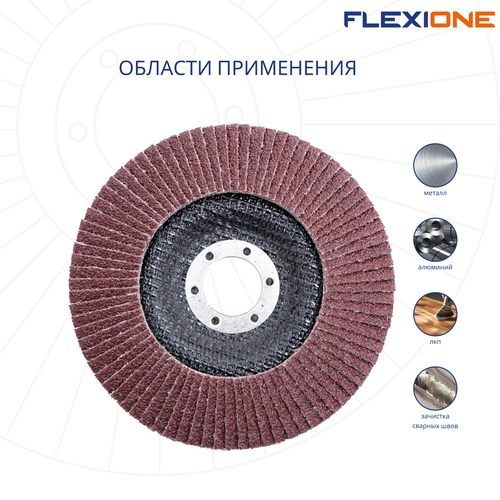 Шлифовальный круг конический FLEXIONE Expert P120 125 мм 1 шт, вид